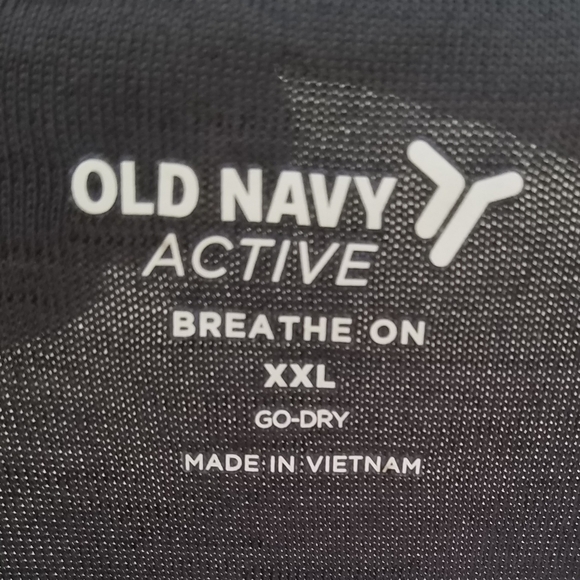 ❤️ Old Navy Heather Black Relaxed Breathe ON Twist-Hem Activewear Wrap Top - Picture 7 of 8